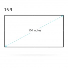 150 inches Projector Screen Widescreen 16:9 Portable Projection Screen Anti-Crease Foldable Indoor Outdoor Projector Movies Screen for Home Office