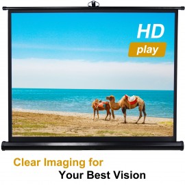 72 inches Projector Screen with Tripod Stand 4:3 Portable Projection Screen 4K 3D Projector Movies Screen for Home Office Indoor Outdoor Use