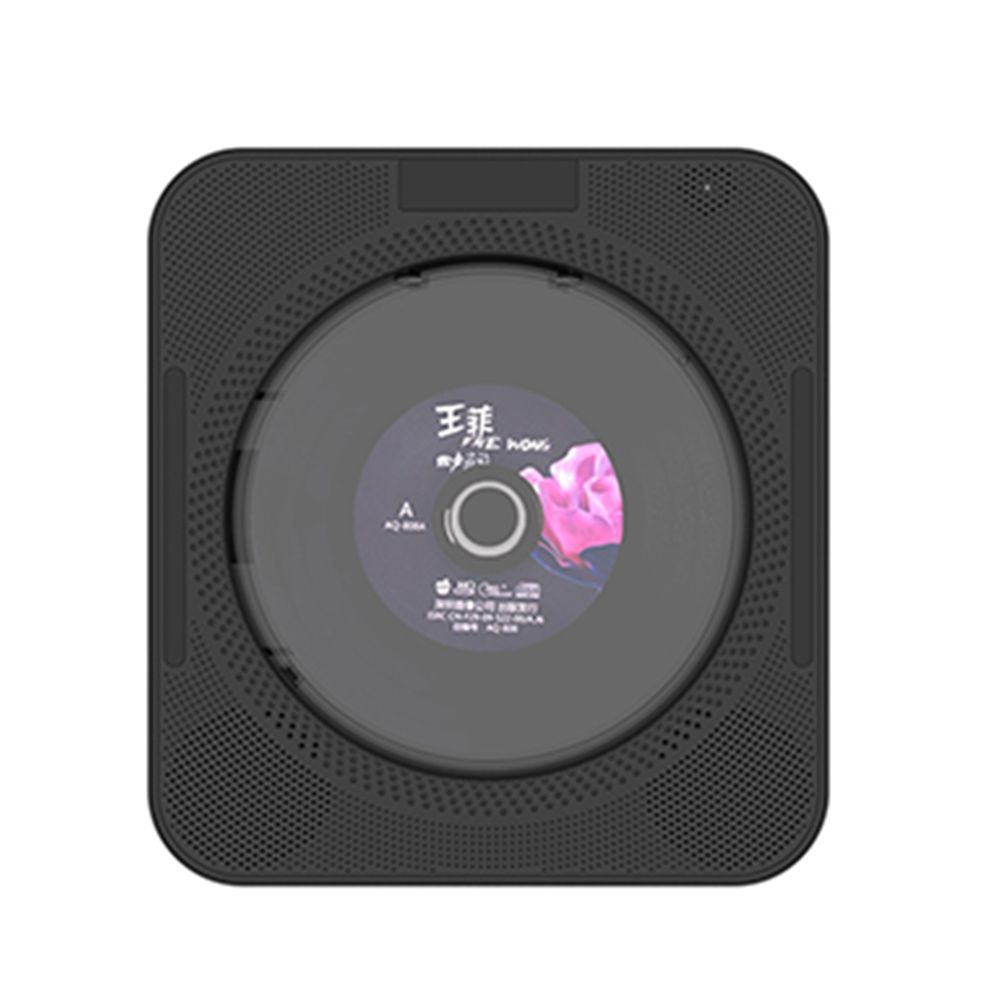 YHS-08C Portable CD Player Wall Mountable CD Music Player Bluetooth Remote Control FM Radio HiFi Speaker with USB 3.5mm LED Screen