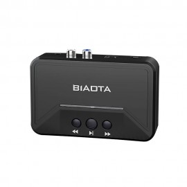 BT 5.0 Audio Receiver with AUX RCA Output Support U Disk Playing Audio Adapter for Wired Speaker Amplifier Car/ Home Stereo Black