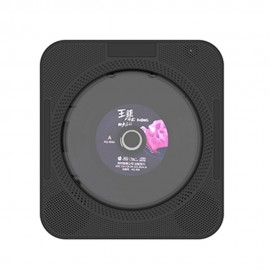 YHS-08C Portable CD Player Wall Mountable CD Music Player Bluetooth Remote Control FM Radio HiFi Speaker with USB 3.5mm LED Screen